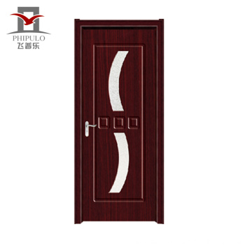 Prix ​​bon marché des conceptions modernes porte extérieure en bois composite PVC de Chine